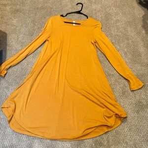 L/S Mustard Yellow Dress (with pockets)